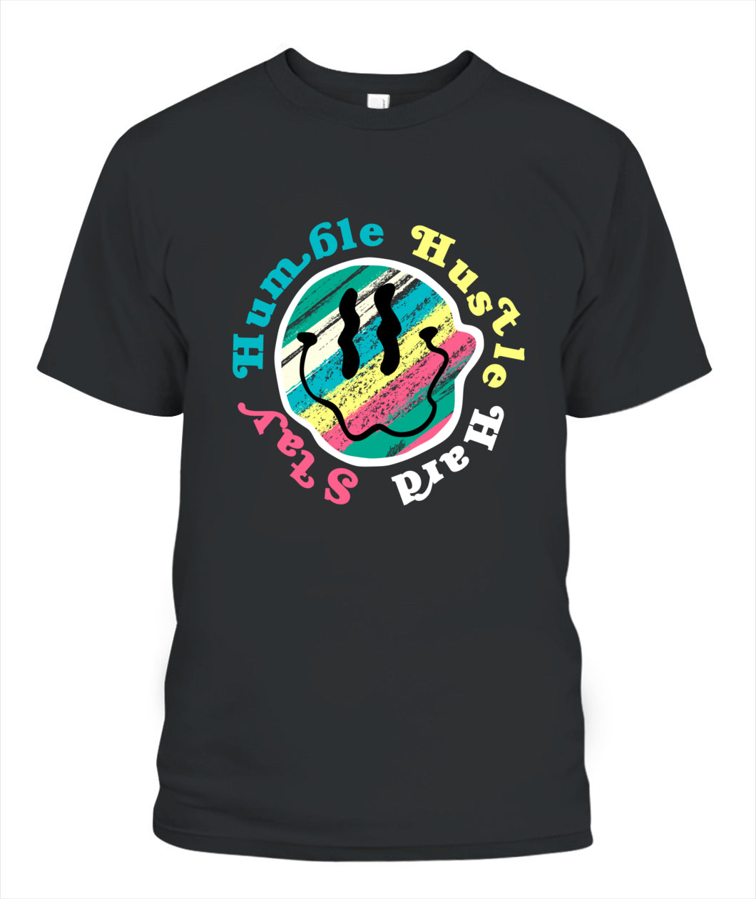 Hustle Hard Stay Humble Unisex T-Shirt – Retro Streetwear Graphic Tee, Comfort Colors 1717, Urban Style