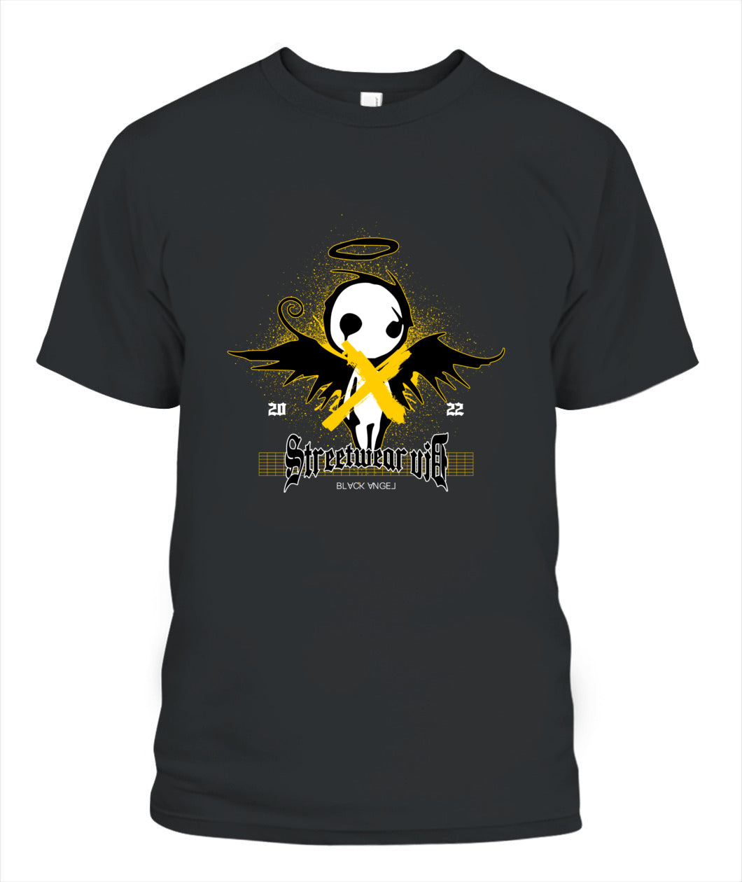 Streetwear Angel Unisex T-Shirt – Dark Aesthetic Graphic Tee, Comfort Colors 1717, Made in USA