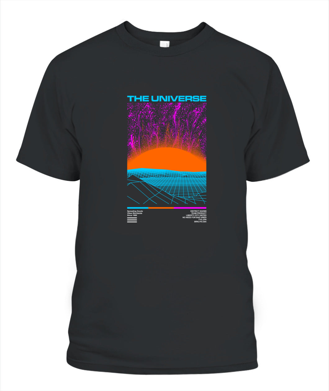 The Universe Unisex T-Shirt – Futuristic Space Graphic Tee, Comfort Colors 1717, Made in USA