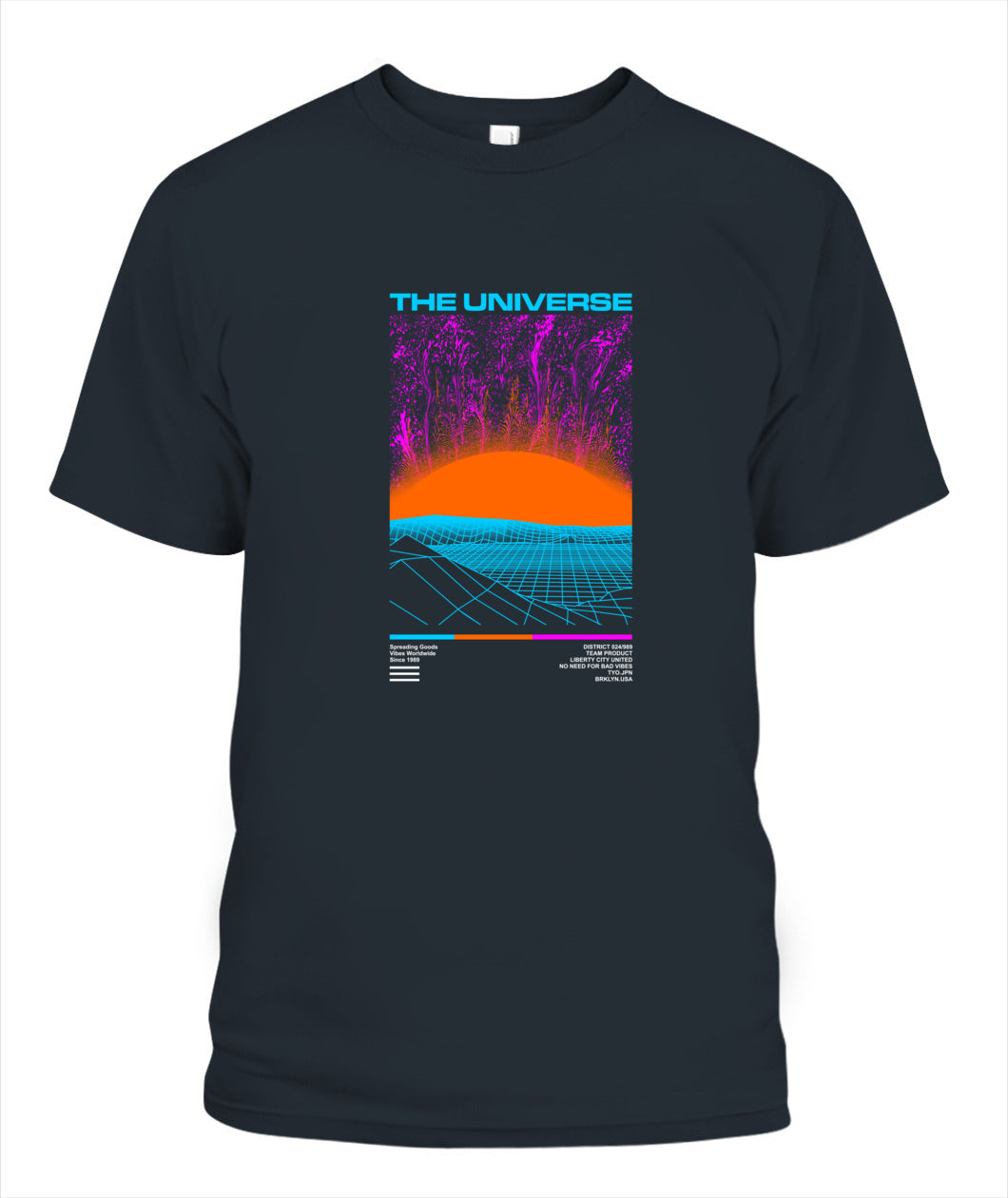 The Universe Unisex T-Shirt – Futuristic Space Graphic Tee, Comfort Colors 1717, Made in USA