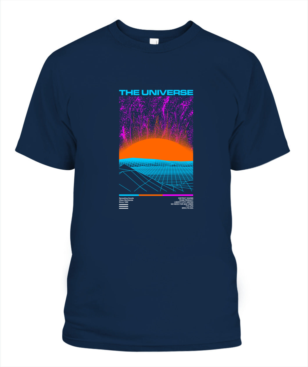 The Universe Unisex T-Shirt – Futuristic Space Graphic Tee, Comfort Colors 1717, Made in USA