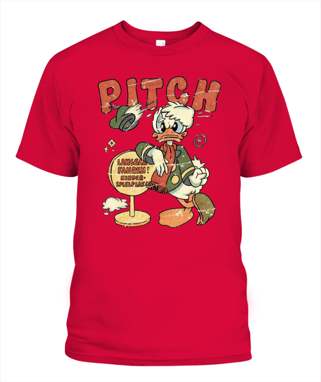 Unisex Donald Duck Graphic T-Shirt | American Streetwear Loose Fit Hip Hop Tee